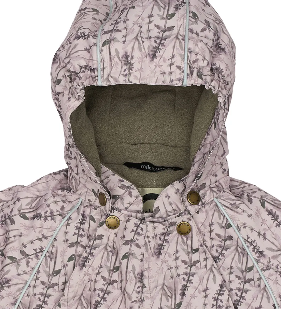 Mikk-Line Flyverdragt - AOP Floral - Cloud Gray