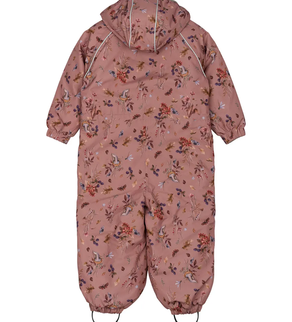 Mikk-Line Flyverdragt - Floral - Burlwood m. Print