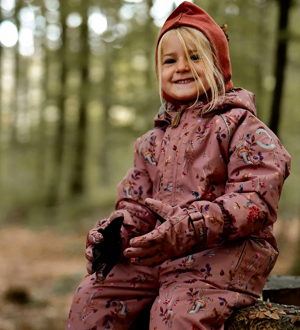 Mikk-Line Flyverdragt - Floral - Burlwood m. Print