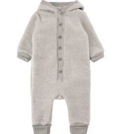 Mikk-Line Køredragt m. Hætte - Uld - Melange Offwhite