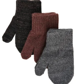 Mikk-Line Luffer - Uld/Polyamid - 3-pak - French Roast-Black-An