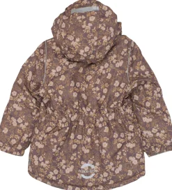 Mikk-Line Vinterjakke - Recycled - Sparrow m. Blomster