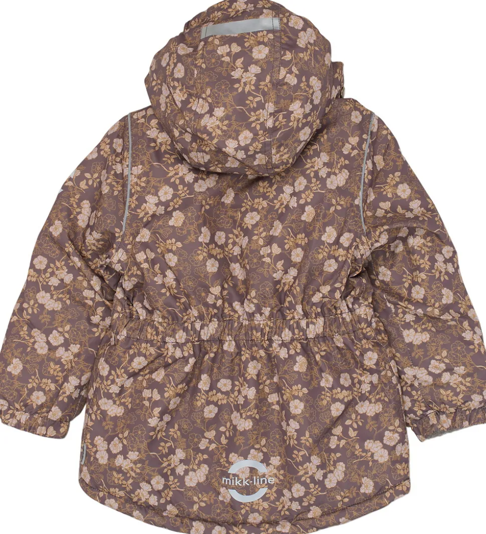 Mikk-Line Vinterjakke - Recycled - Sparrow m. Blomster