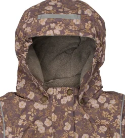 Mikk-Line Vinterjakke - Recycled - Sparrow m. Blomster