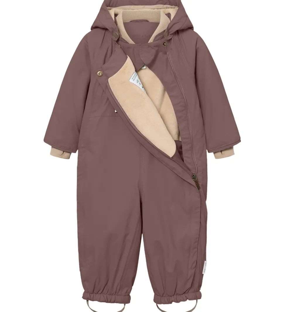 Mini A Ture Flyverdragt - MatWisti Fleece - Peppercorn Plum