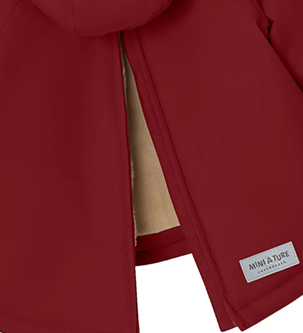 Mini A Ture Vinterjakke - Babywen Fleece - Red Marlot