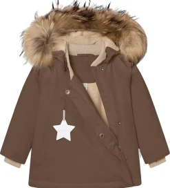 Mini A Ture Vinterjakke - MatWang Fleece/Fur - Chestnut Brown