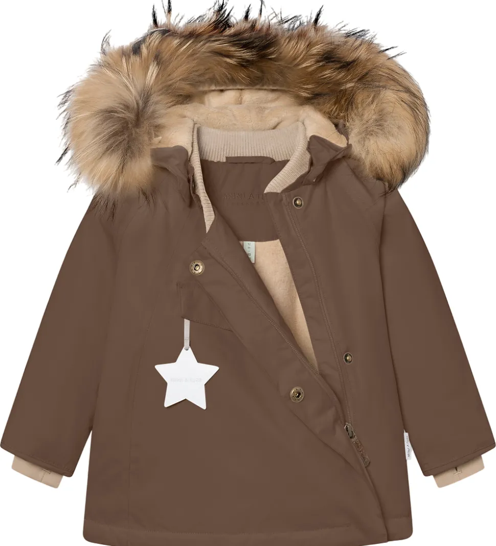 Mini A Ture Vinterjakke - MatWang Fleece/Fur - Chestnut Brown