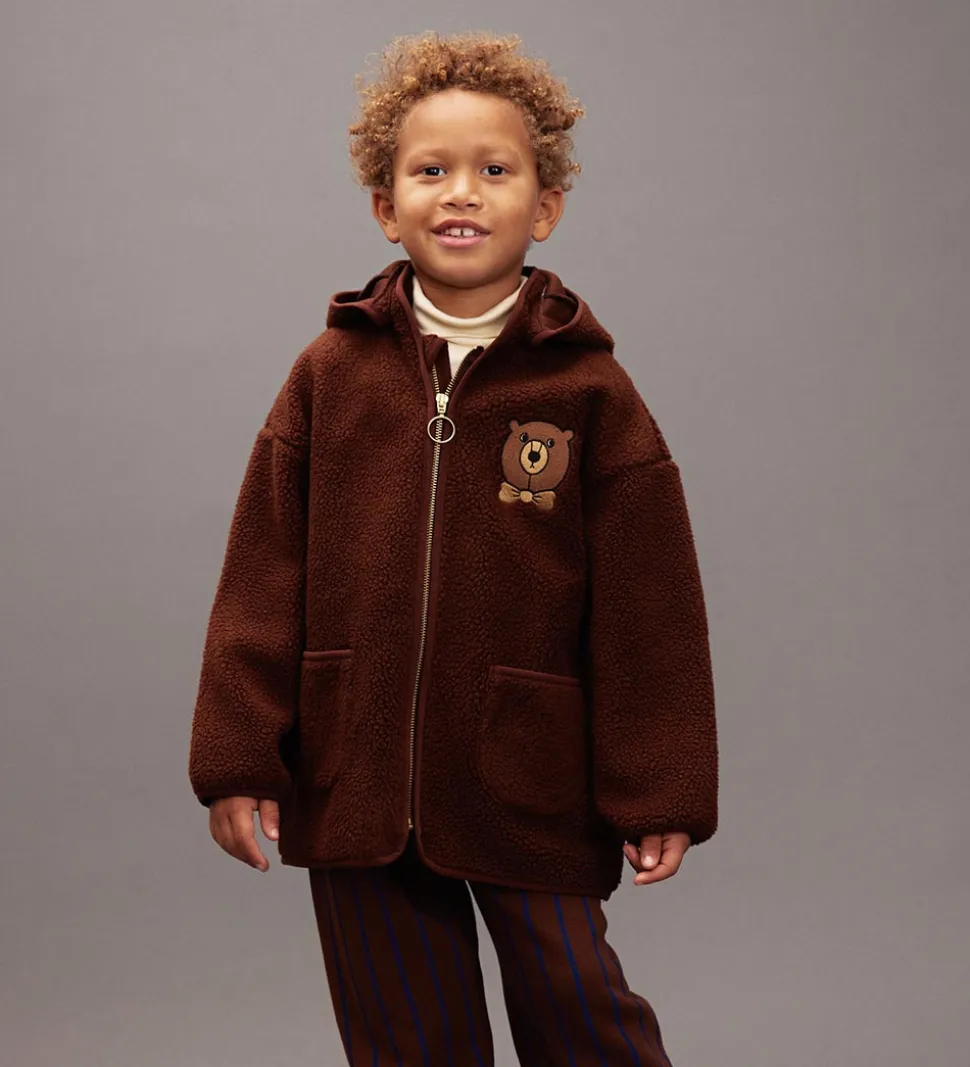 Mini Rodini Fleecejakke - Bear - Brun