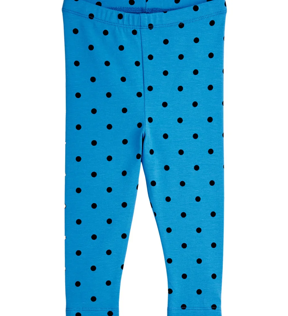 Mini Rodini Sæt - Leggings/Body l/æ - Polka Dots - Blå