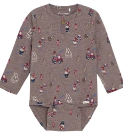 Minymo Body l/æ - Dark Brown Melange