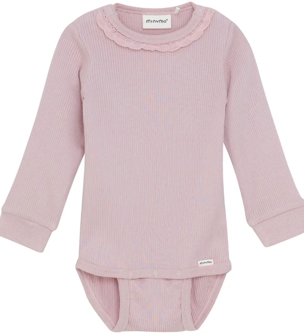 Minymo Body l/æ - Rib - Modal/Bomuld - Shadow Gray