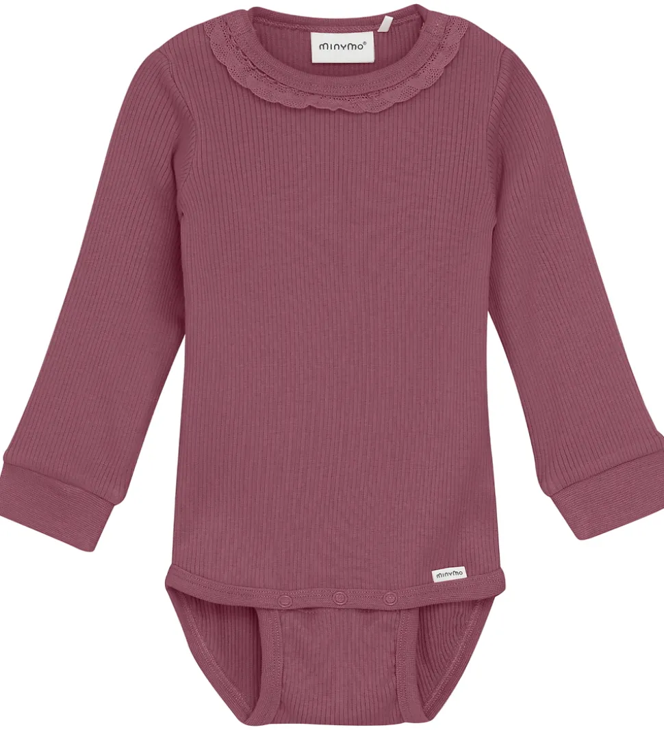 Minymo Body l/æ - Rib - Modal/Bomuld - Rose Brown