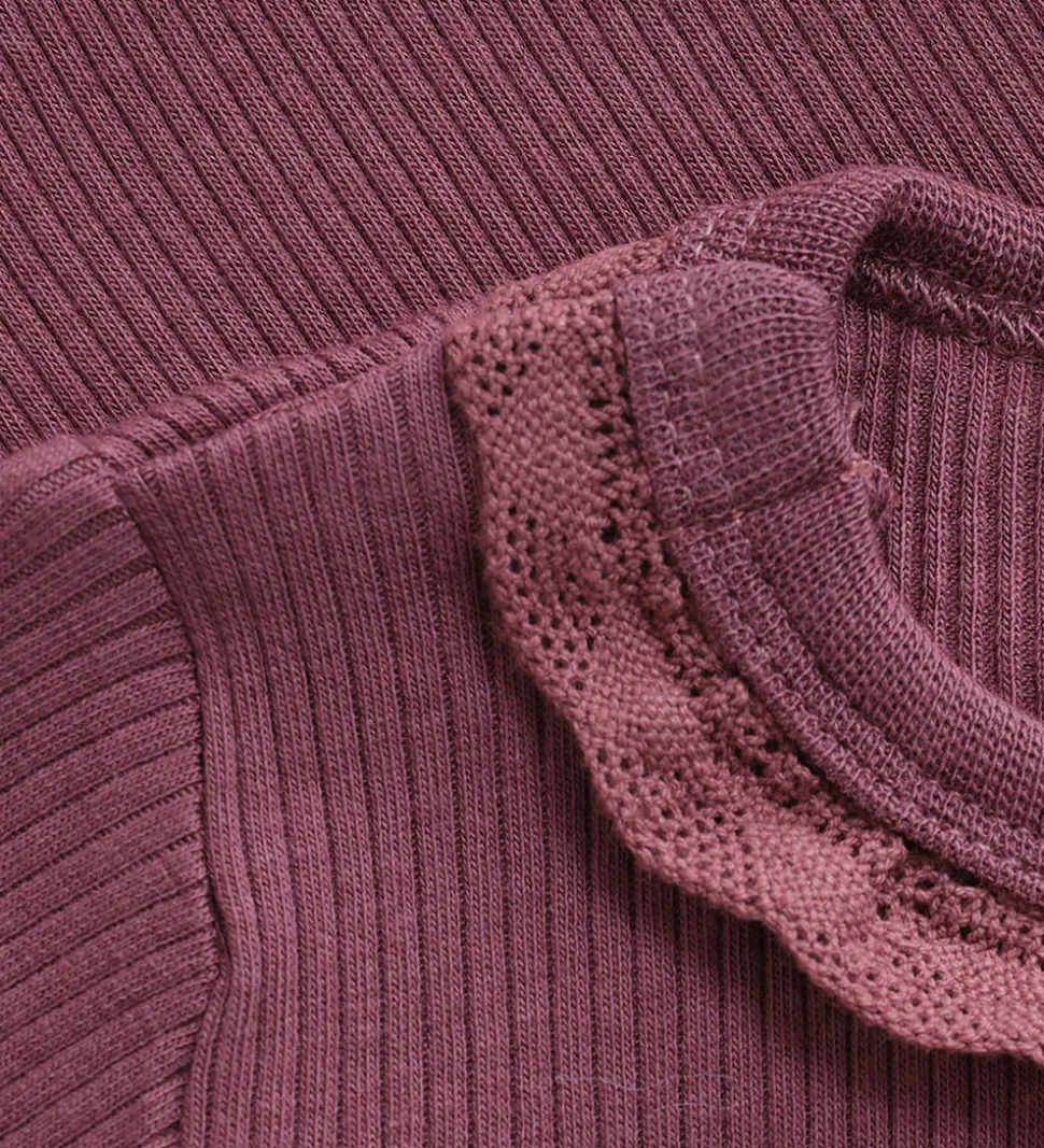 Minymo Body l/æ - Rib - Modal/Bomuld - Rose Brown