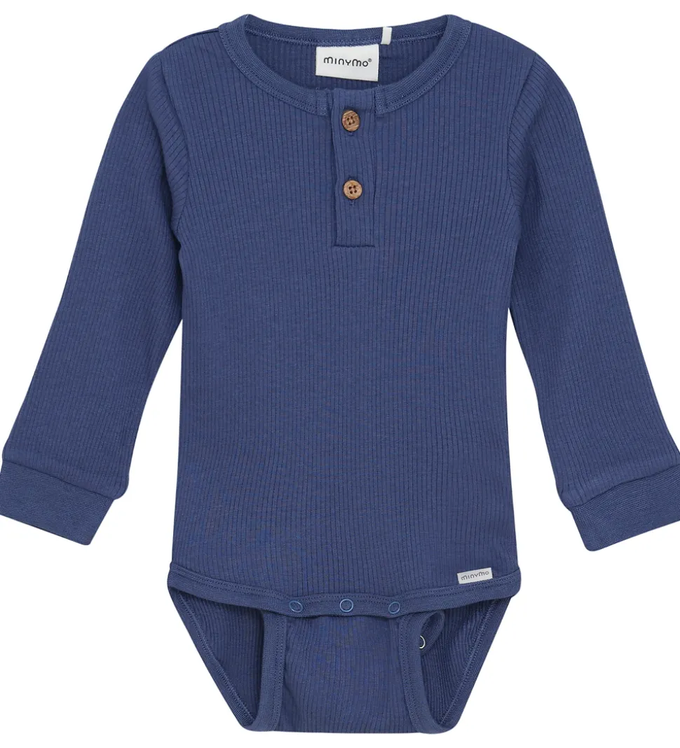 Minymo Body l/æ - Rib - Modal/Bomuld - Vintage Indigo