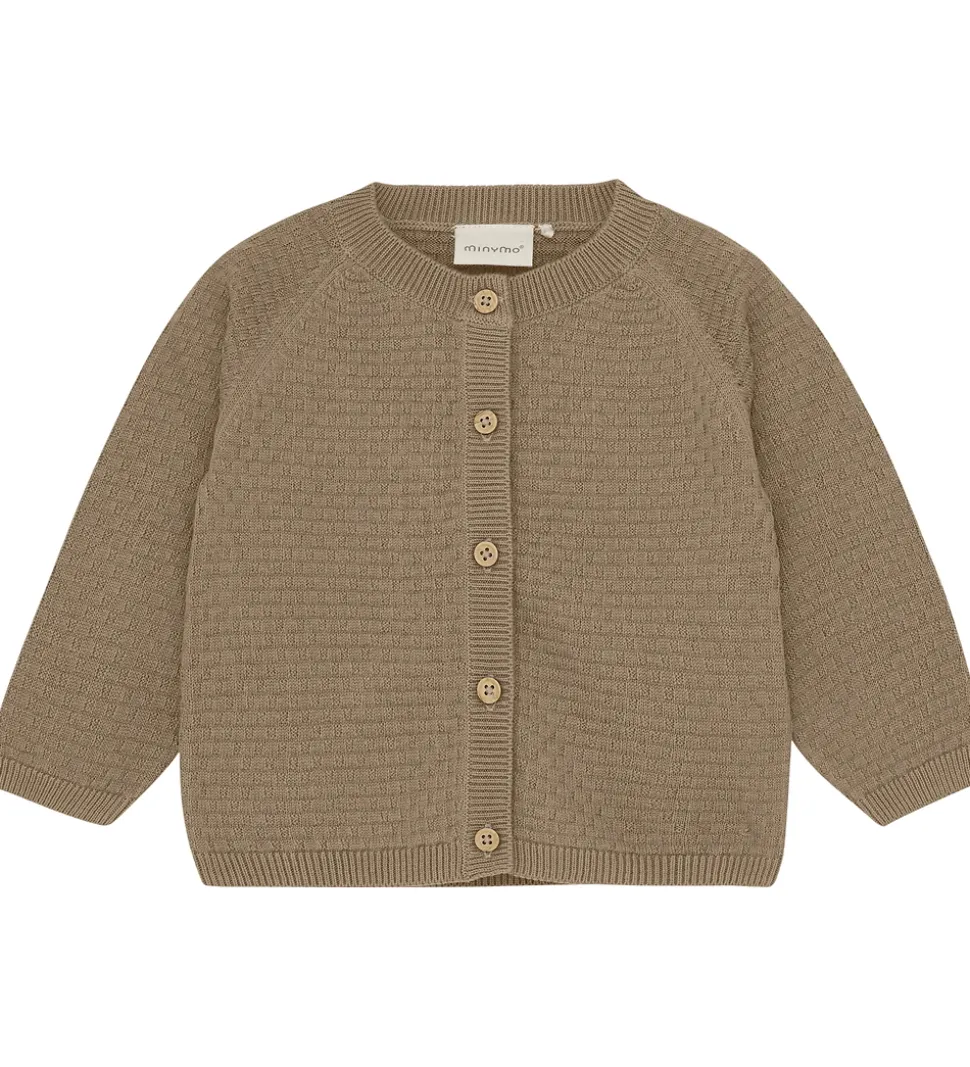 Minymo Cardigan - Strik - Timber Wolf