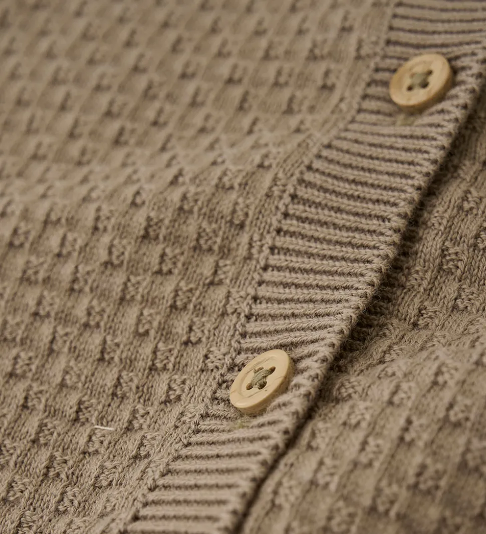 Minymo Cardigan - Strik - Timber Wolf