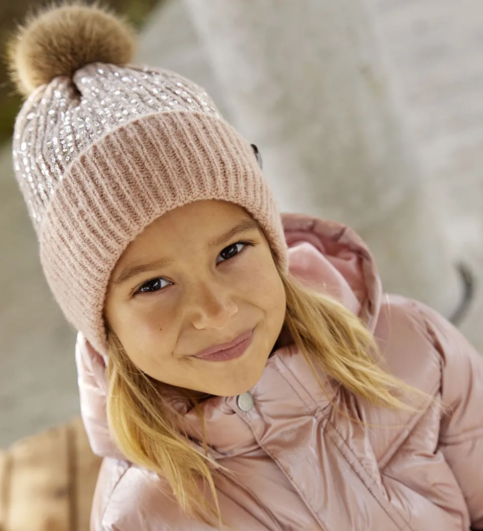 Minymo Hue - Strik - Misty Rose m. Pailletter/Kvast