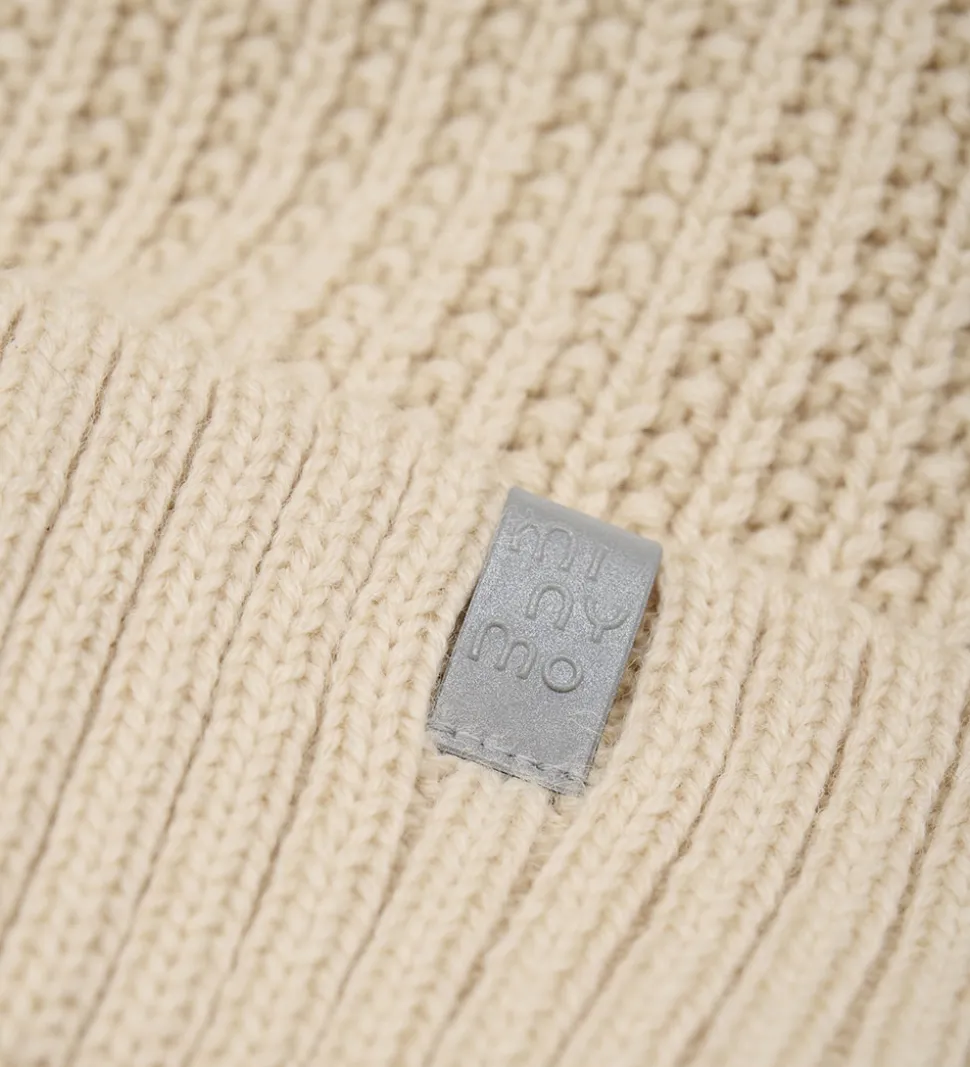 Minymo Hue m. Fleece - Uld/Akryl - Sandshell m. Kvast