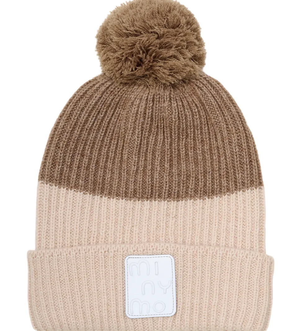 Minymo Hue m. Fleece - Uld/Akryl - Caribou m. Kvast