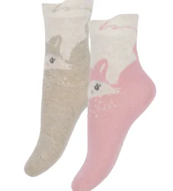 Minymo Strømper - 2-pak - Wild Rose m. Dådyr