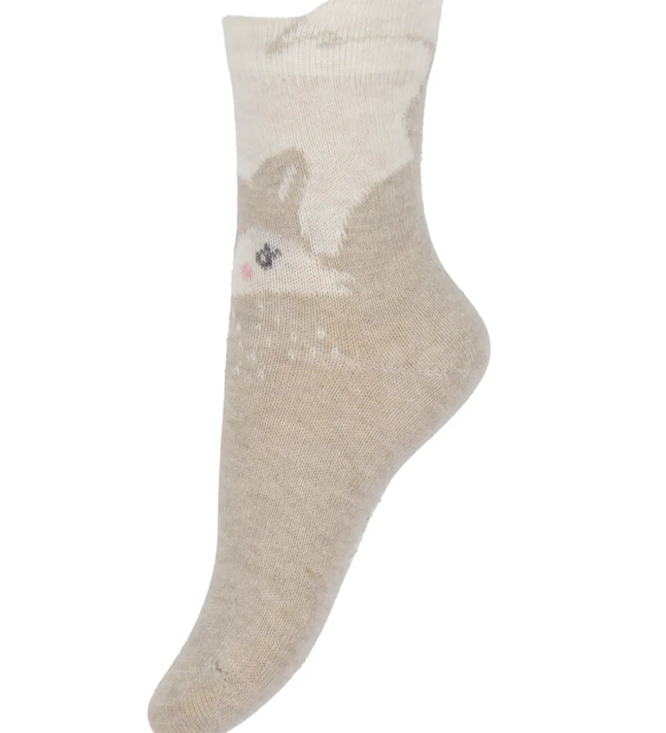 Minymo Strømper - 2-pak - Wild Rose m. Dådyr