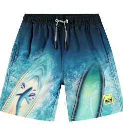 Molo Badeshorts - UV50+ - Nilson - Surf Art Blue Chill
