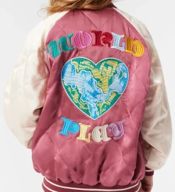 Molo Bomberjakke - Haru - Dark Rose/Creme m. Broderi