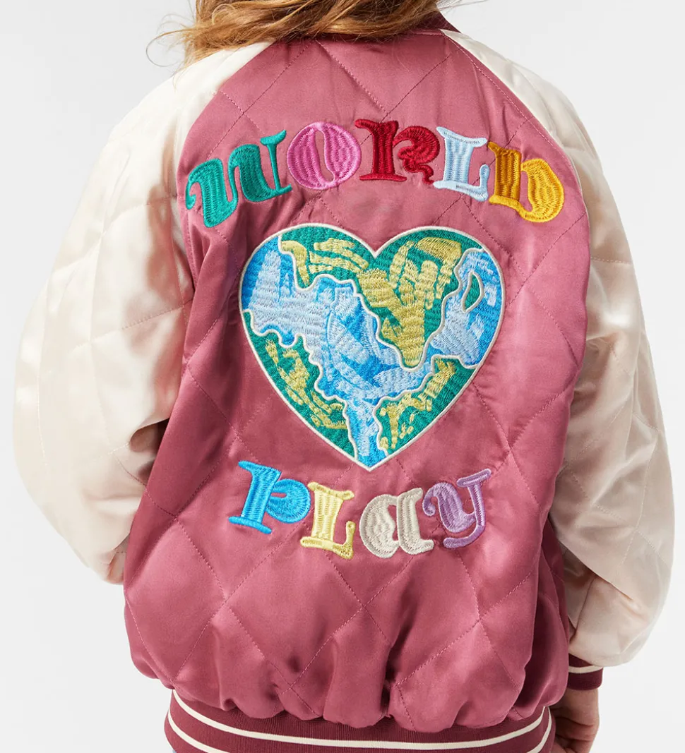 Molo Bomberjakke - Haru - Dark Rose/Creme m. Broderi