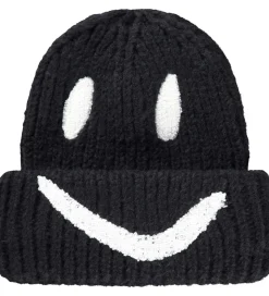 Molo Hue - Strik/Rib - Kim - Sort m. Smiley