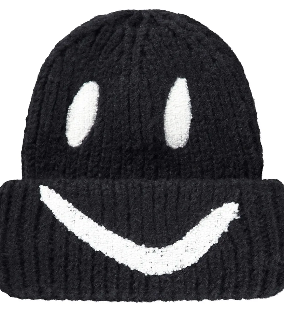 Molo Hue - Strik/Rib - Kim - Sort m. Smiley