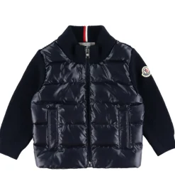 Moncler Cardigan - Uld/Dun - Navy