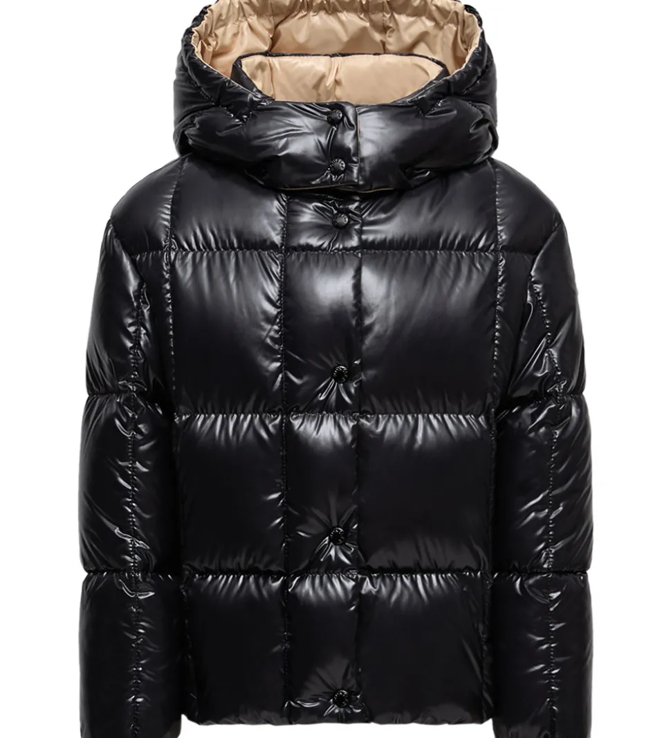 Moncler Dunjakke - Parana - Charcoal m. Beige
