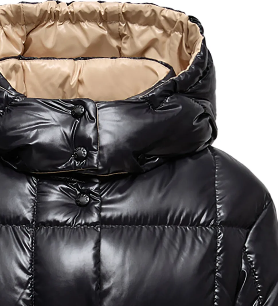 Moncler Dunjakke - Parana - Charcoal m. Beige