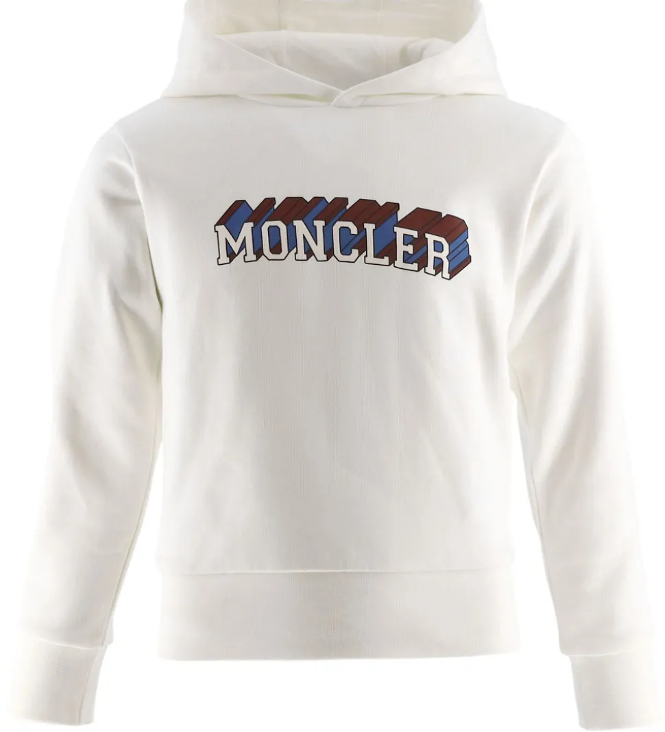 Moncler Hættetrøje - Hvid m. Print