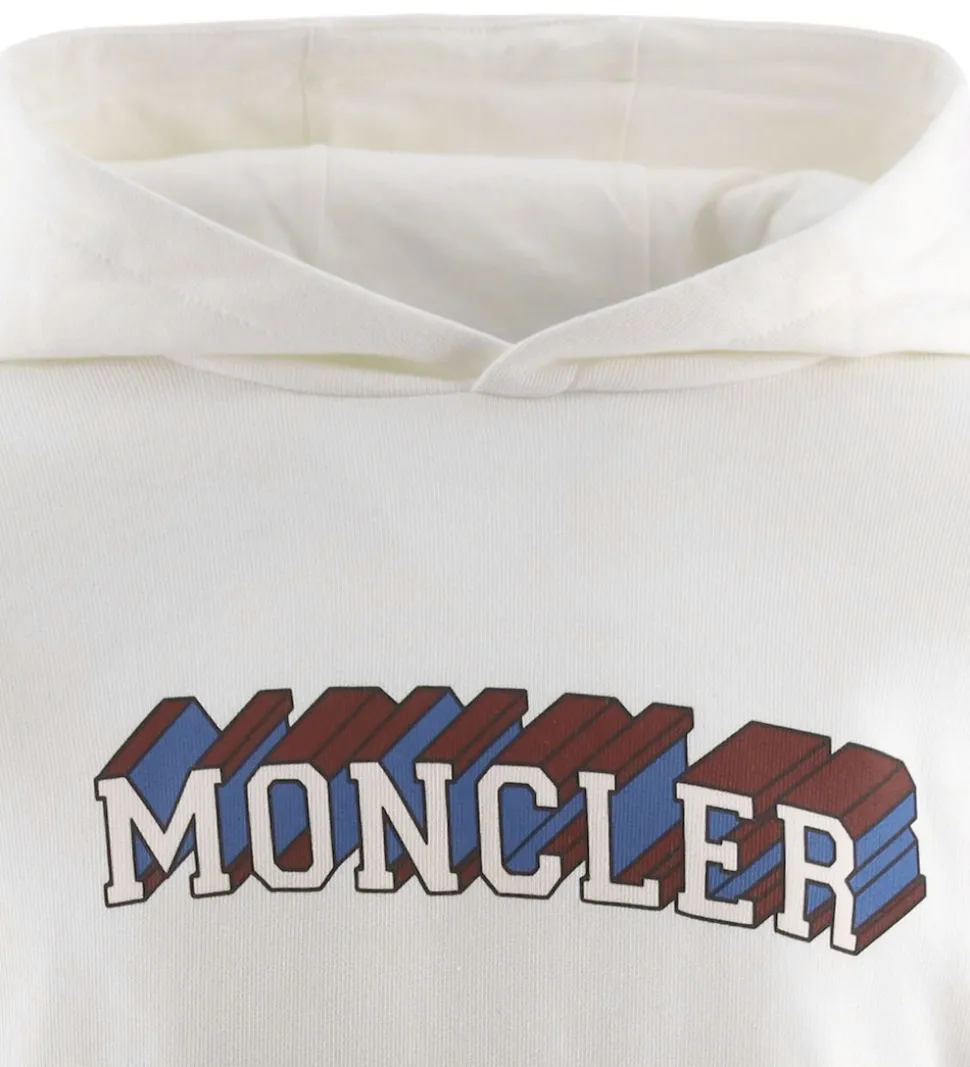 Moncler Hættetrøje - Hvid m. Print