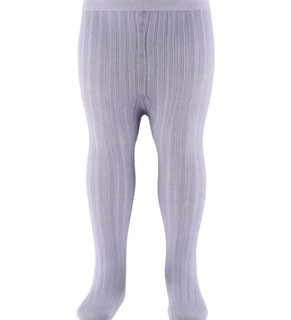 MP Strømpebukser - Rib - Lavender Sky