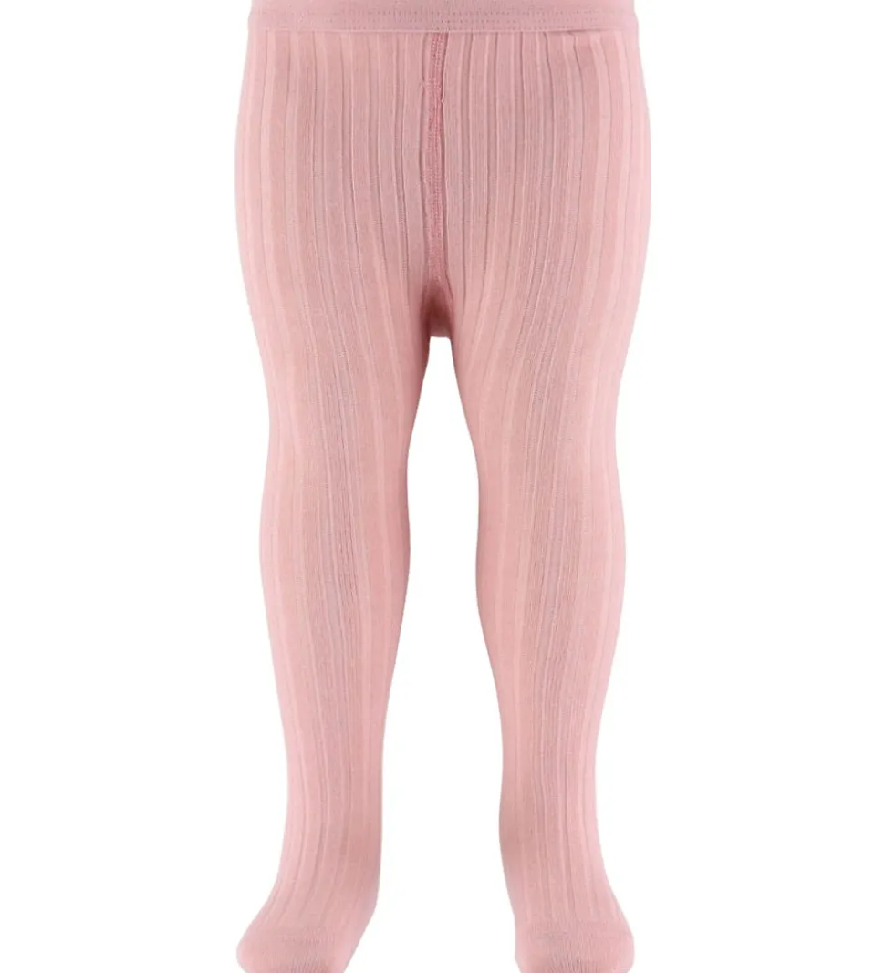 MP Strømpebukser - Rib - Silver Pink