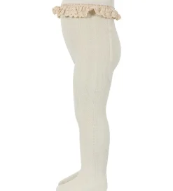 MP Strømpebukser - Uld - Berta - Ecru m. Blonde