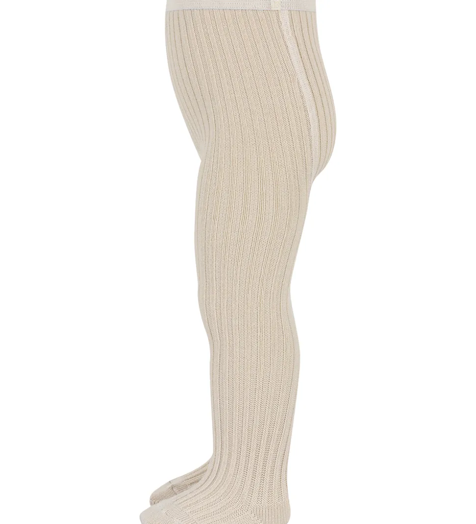 MP Strømpebukser - Uld - Rib - Arien - Ecru