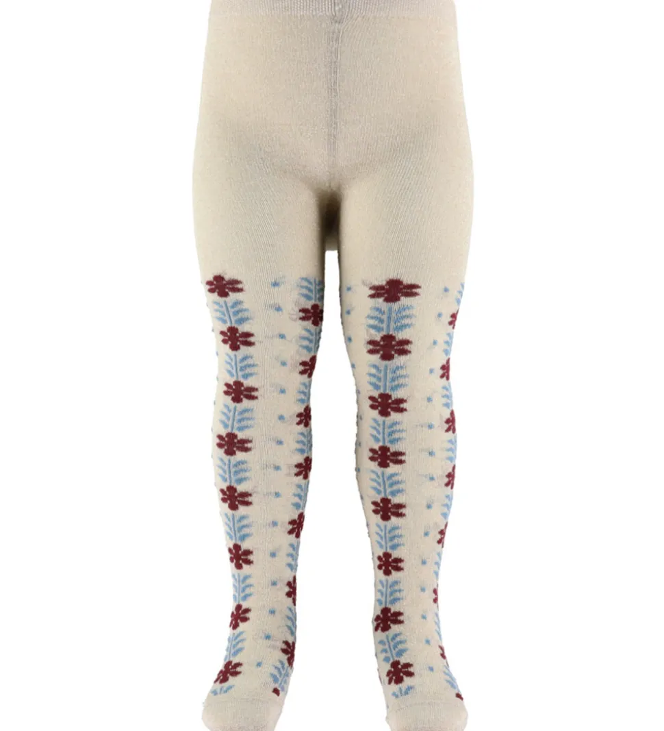 MP Strømpebukser - Uldblanding - Lucy Glitter - Cream