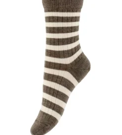 MP Strømper - Uld - Rib - Eli - Bunmeleret