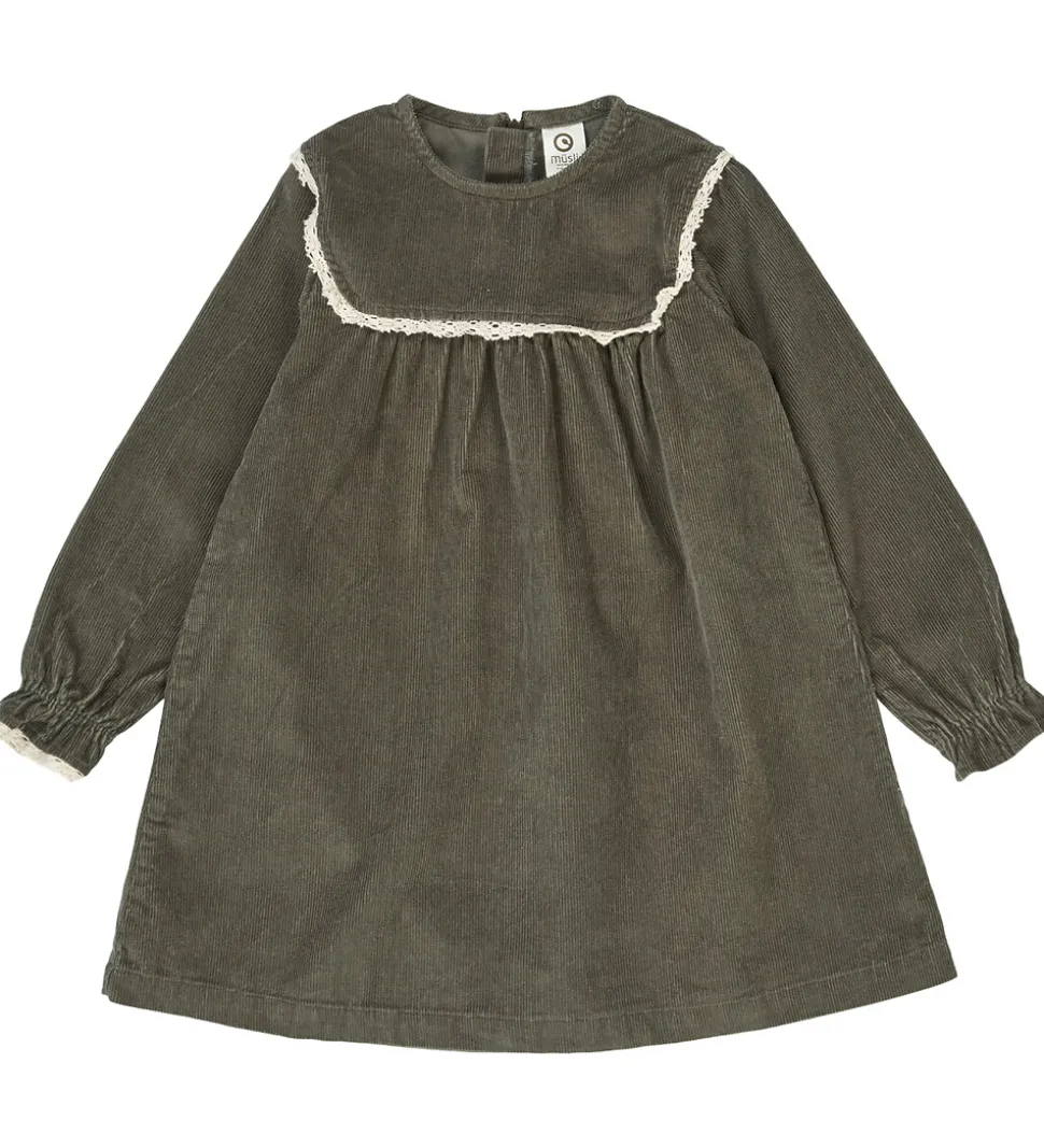 Müsli Kjole - Fløjl - Deep Green