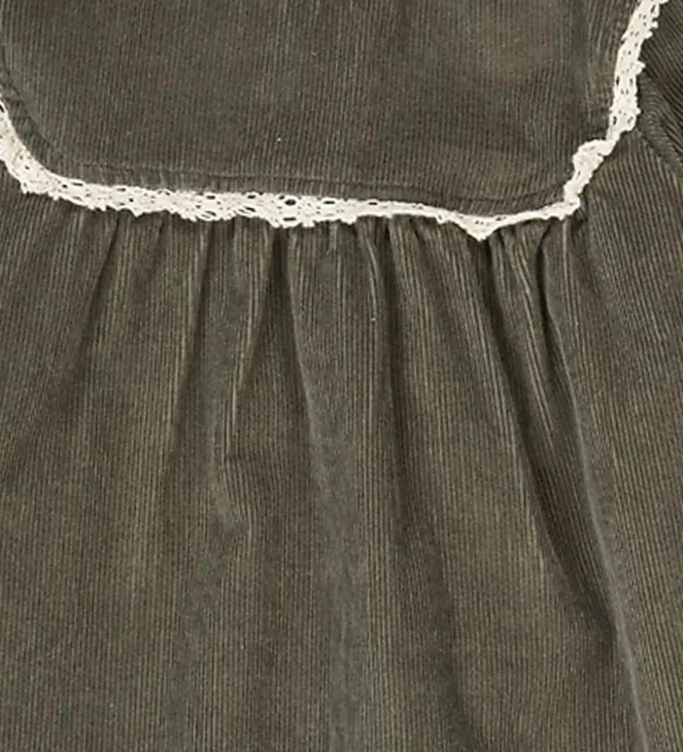 Müsli Kjole - Fløjl - Deep Green