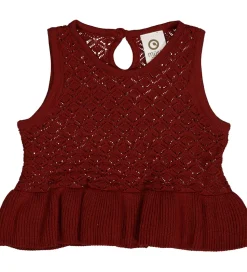 Müsli Vest - Knit Scallop - Russet m. Hulmønster