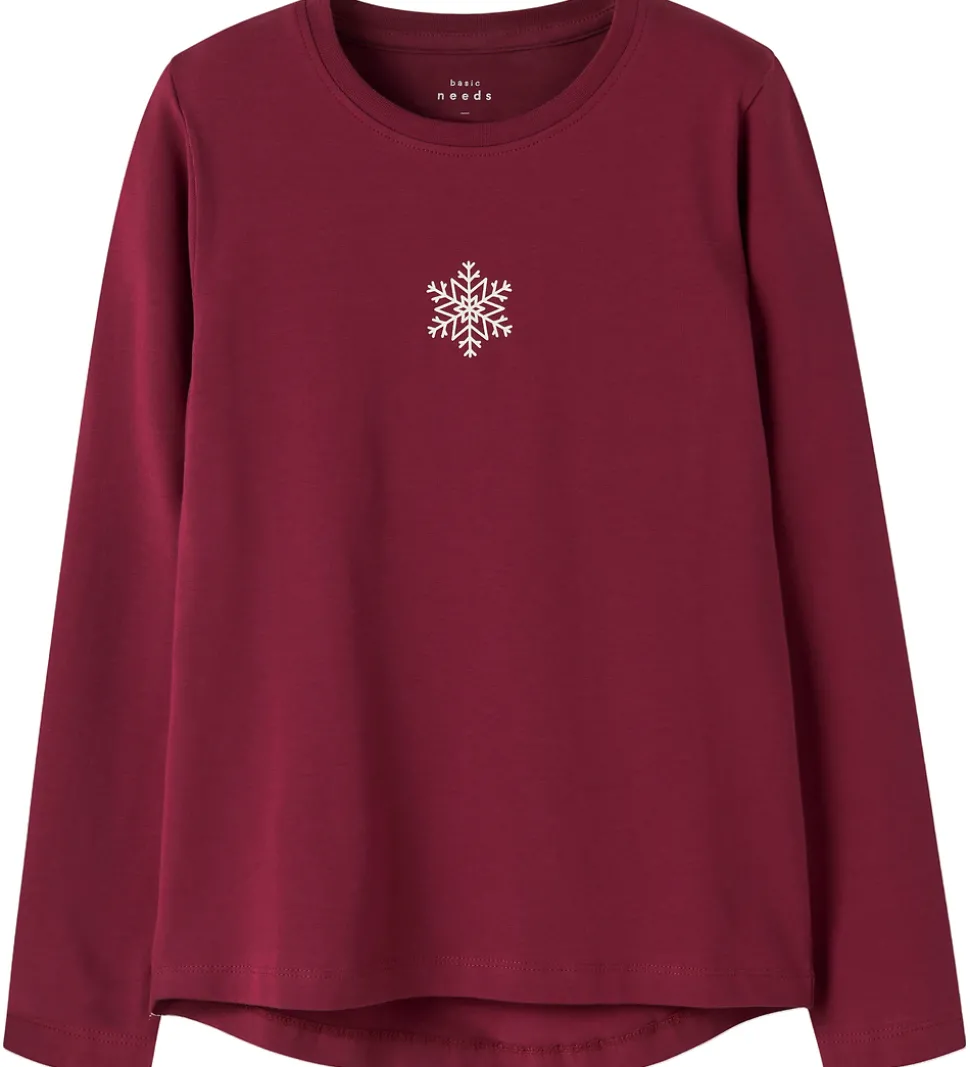 Name it Bluse - NkfVix - Burgundy/Snowflake