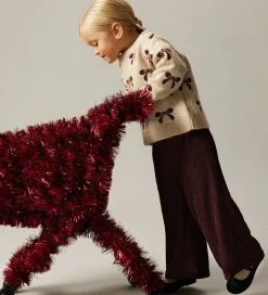 Name It Bukser - NmfRisilk - Burgundy m. Glimmer