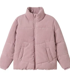 Name It Dynejakke - Fløjl - NkfMelina - Mauve Shadows