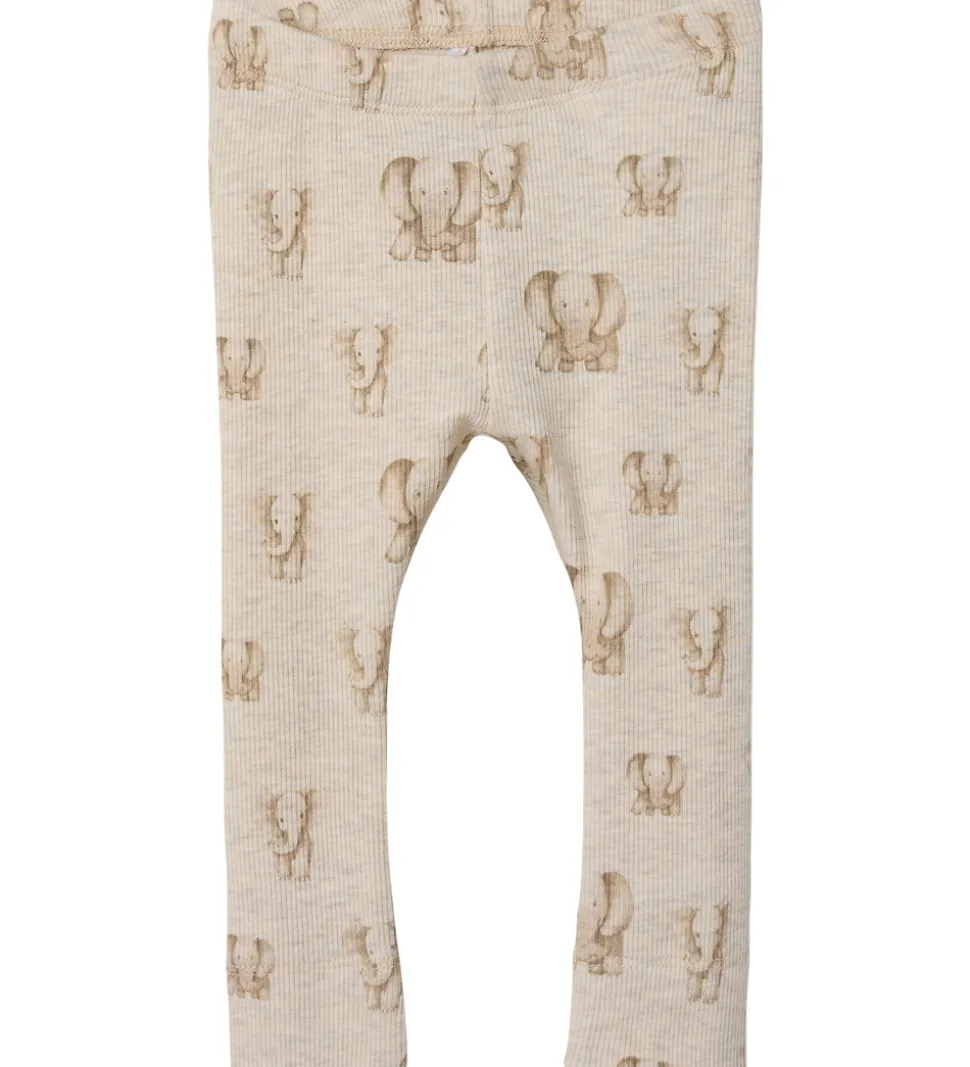 Name It Leggings - Rib - NbnDam - Peyote Melange