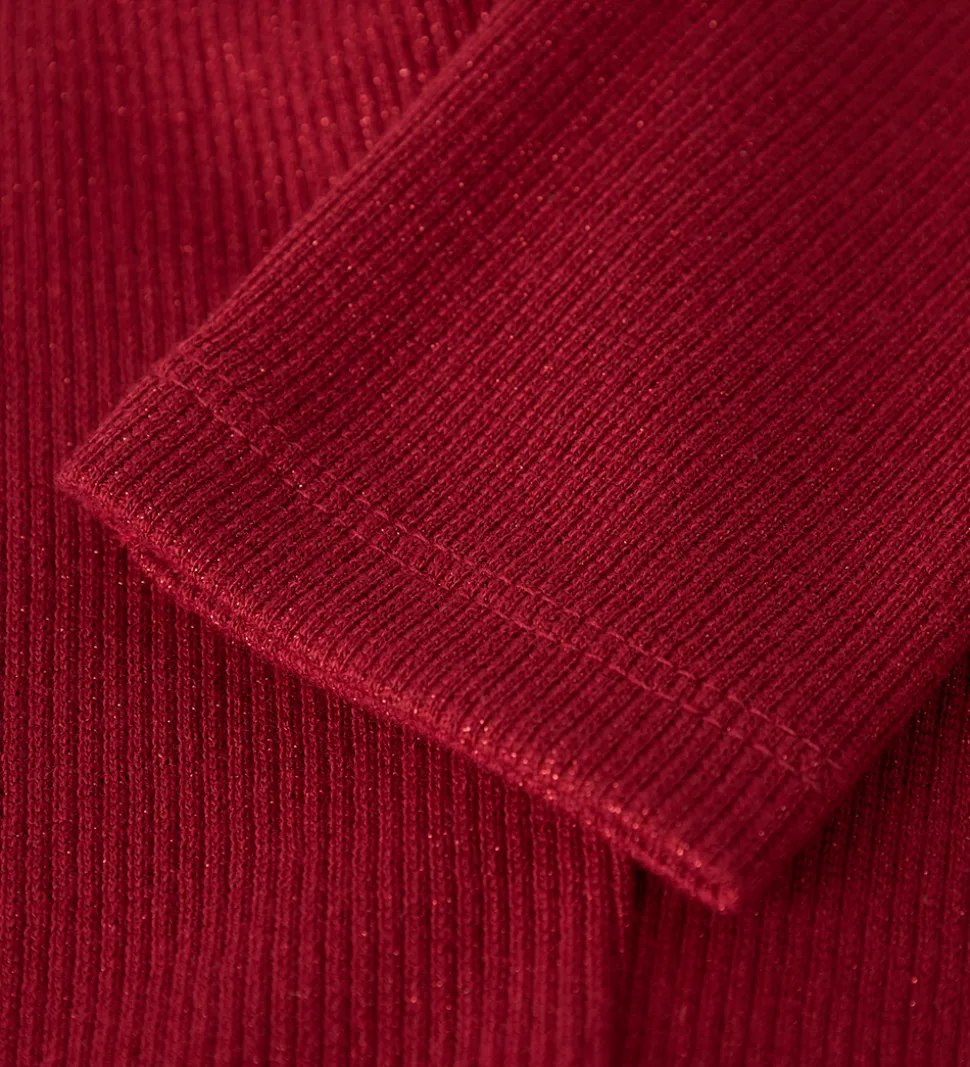 Name It Leggings - Rib - NmfSiclo - Jester Red m. Glimmer